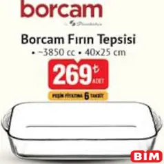 PAŞABAHÇE BORCAM FIRIN TEPSİSİ 3850 CC 40X25 CM